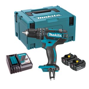 Taladro percutor Makita 18V DHP482RTJ,2 X 5Ah baterías,cargador y maletín
