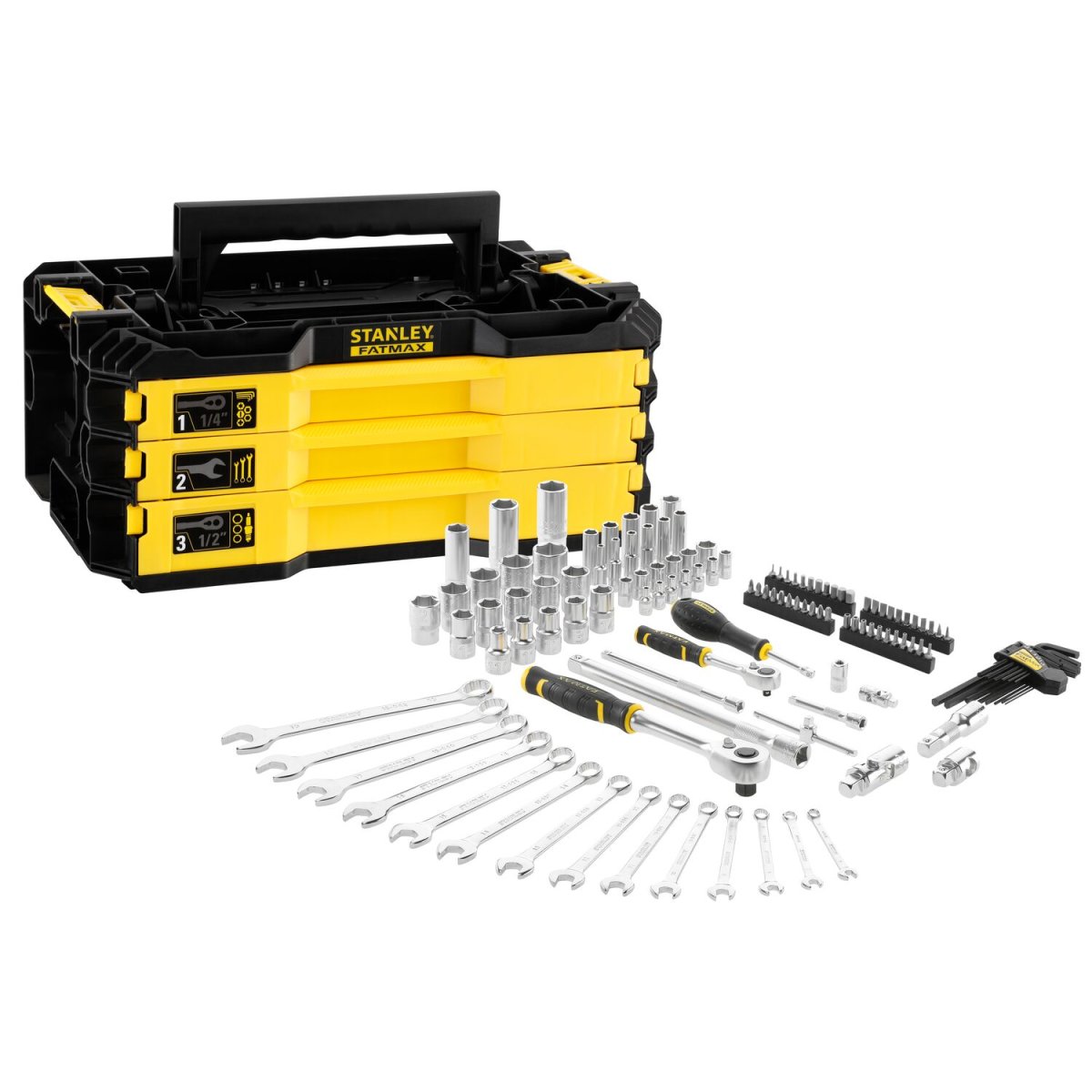 Stanley FMMT98107-1 Juego de cajones PRO-STACK/TSTAK con herramientas – 126 piezas - Imagen 2